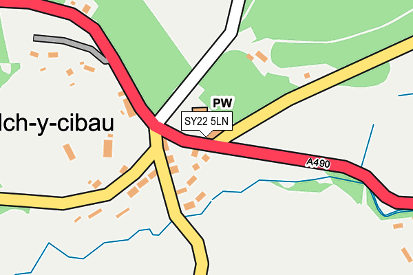 SY22 5LN map - OS OpenMap – Local (Ordnance Survey)