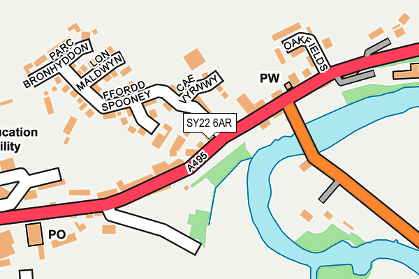 SY22 6AR map - OS OpenMap – Local (Ordnance Survey)