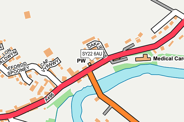 SY22 6AU map - OS OpenMap – Local (Ordnance Survey)