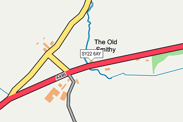 SY22 6AY map - OS OpenMap – Local (Ordnance Survey)