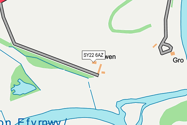 SY22 6AZ map - OS OpenMap – Local (Ordnance Survey)