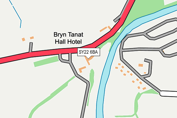 SY22 6BA map - OS OpenMap – Local (Ordnance Survey)