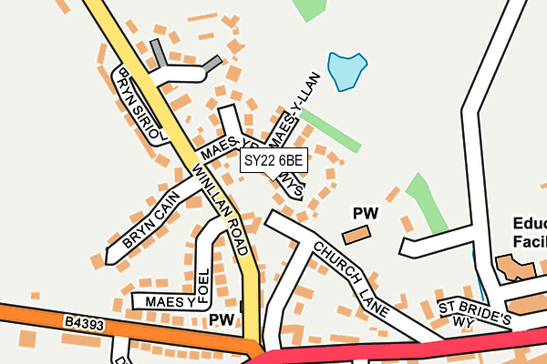 SY22 6BE map - OS OpenMap – Local (Ordnance Survey)