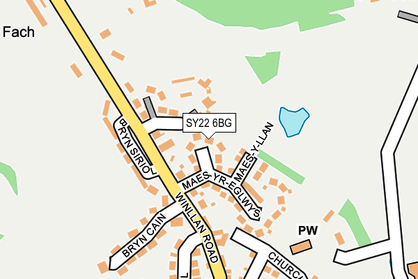 SY22 6BG map - OS OpenMap – Local (Ordnance Survey)