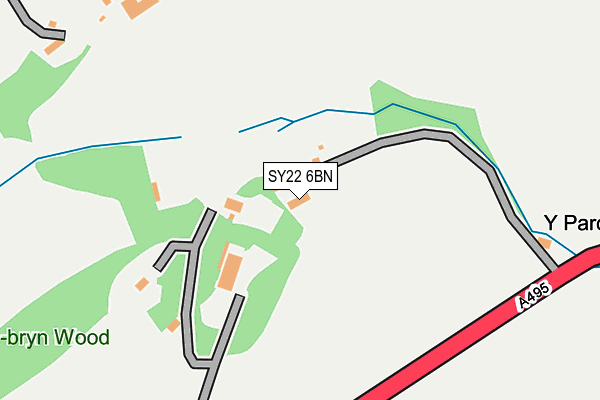 SY22 6BN map - OS OpenMap – Local (Ordnance Survey)