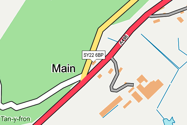 SY22 6BP map - OS OpenMap – Local (Ordnance Survey)