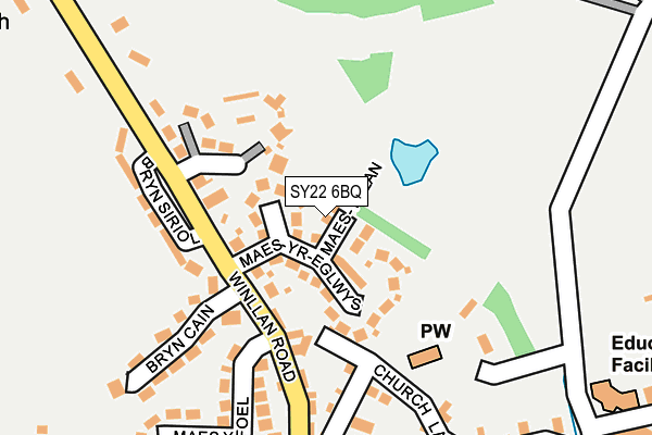 SY22 6BQ map - OS OpenMap – Local (Ordnance Survey)