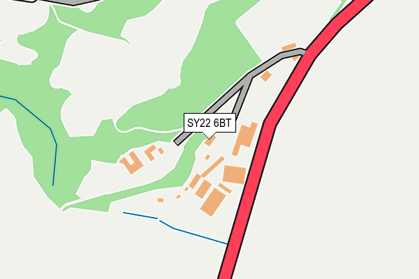 SY22 6BT map - OS OpenMap – Local (Ordnance Survey)