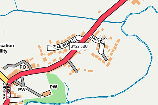 SY22 6BU map - OS OpenMap – Local (Ordnance Survey)