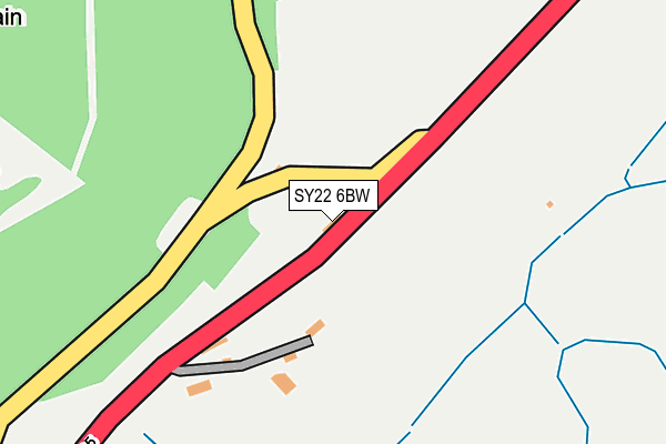 SY22 6BW map - OS OpenMap – Local (Ordnance Survey)