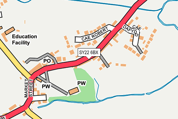 SY22 6BX map - OS OpenMap – Local (Ordnance Survey)