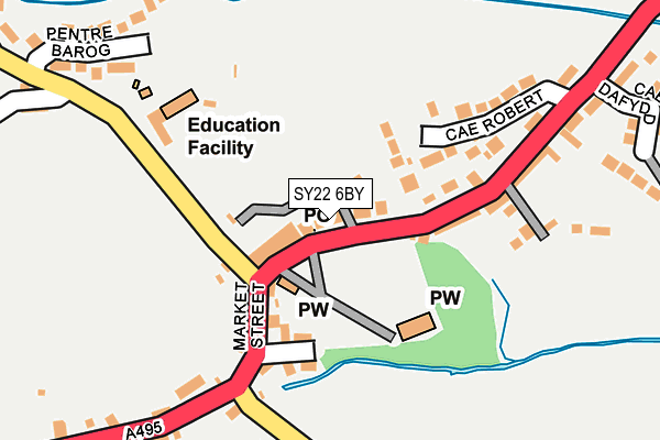 SY22 6BY map - OS OpenMap – Local (Ordnance Survey)