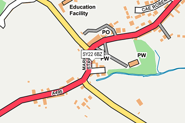 SY22 6BZ map - OS OpenMap – Local (Ordnance Survey)