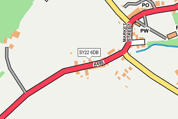 SY22 6DB map - OS OpenMap – Local (Ordnance Survey)