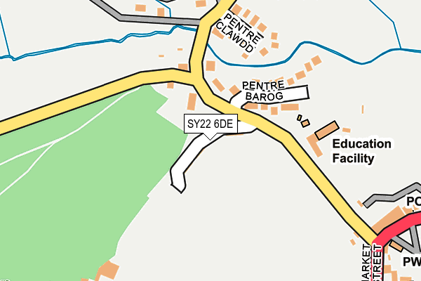 SY22 6DE map - OS OpenMap – Local (Ordnance Survey)