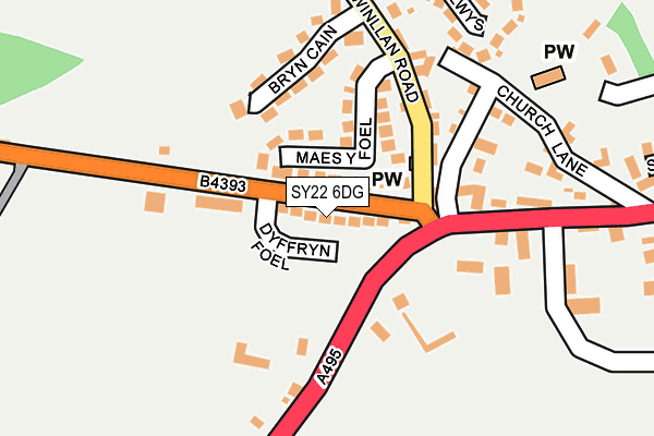 SY22 6DG map - OS OpenMap – Local (Ordnance Survey)
