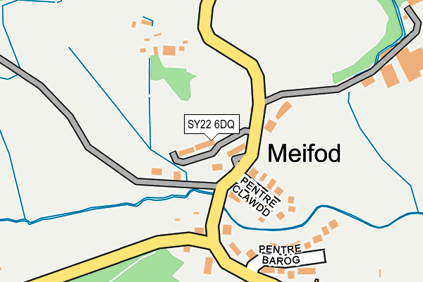 SY22 6DQ map - OS OpenMap – Local (Ordnance Survey)