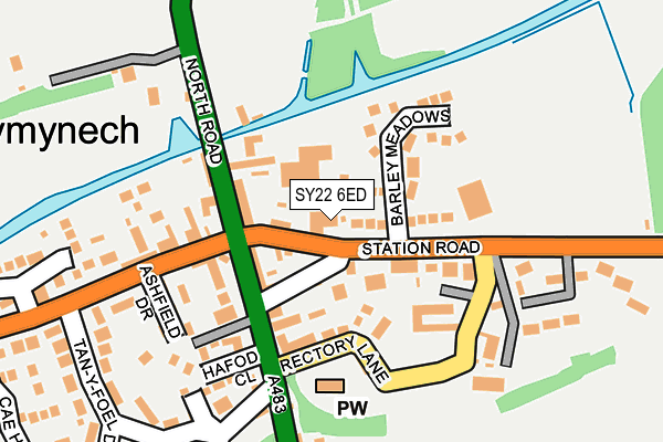 SY22 6ED map - OS OpenMap – Local (Ordnance Survey)