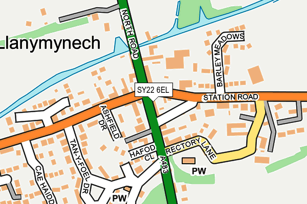 SY22 6EL map - OS OpenMap – Local (Ordnance Survey)