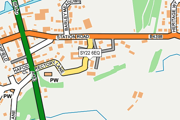 SY22 6EQ map - OS OpenMap – Local (Ordnance Survey)