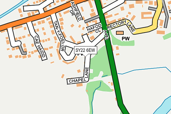SY22 6EW map - OS OpenMap – Local (Ordnance Survey)
