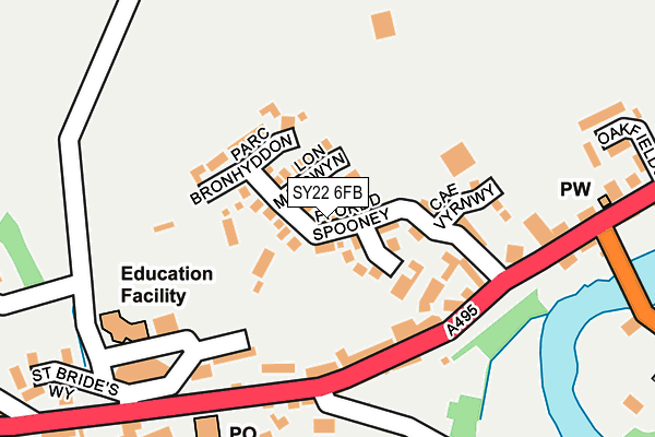 SY22 6FB map - OS OpenMap – Local (Ordnance Survey)