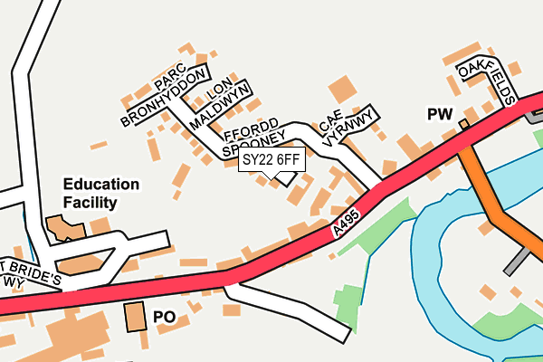 SY22 6FF map - OS OpenMap – Local (Ordnance Survey)