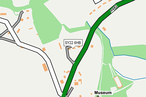 SY22 6HB map - OS OpenMap – Local (Ordnance Survey)