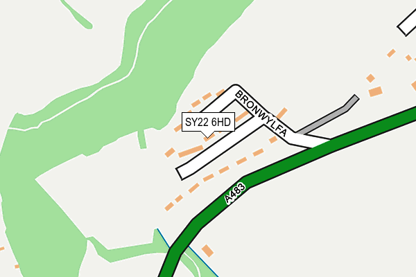 SY22 6HD map - OS OpenMap – Local (Ordnance Survey)