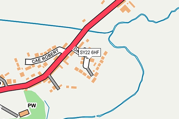 SY22 6HF map - OS OpenMap – Local (Ordnance Survey)