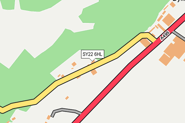 SY22 6HL map - OS OpenMap – Local (Ordnance Survey)