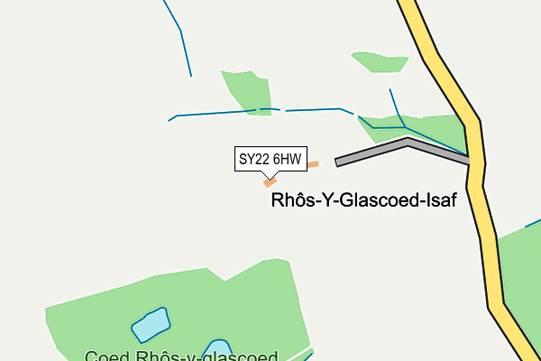 SY22 6HW map - OS OpenMap – Local (Ordnance Survey)