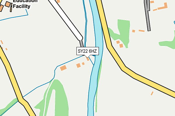 SY22 6HZ map - OS OpenMap – Local (Ordnance Survey)