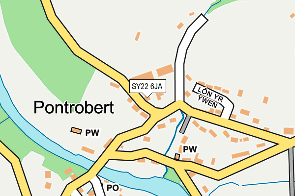 SY22 6JA map - OS OpenMap – Local (Ordnance Survey)
