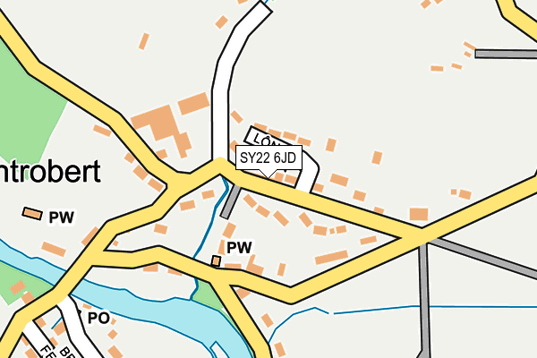 SY22 6JD map - OS OpenMap – Local (Ordnance Survey)