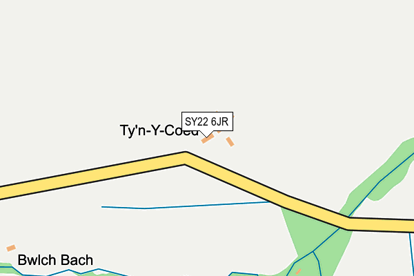 SY22 6JR map - OS OpenMap – Local (Ordnance Survey)