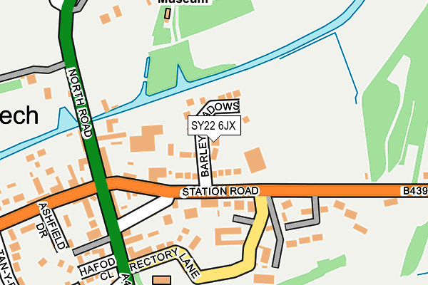 SY22 6JX map - OS OpenMap – Local (Ordnance Survey)