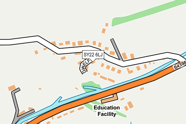 SY22 6LJ map - OS OpenMap – Local (Ordnance Survey)