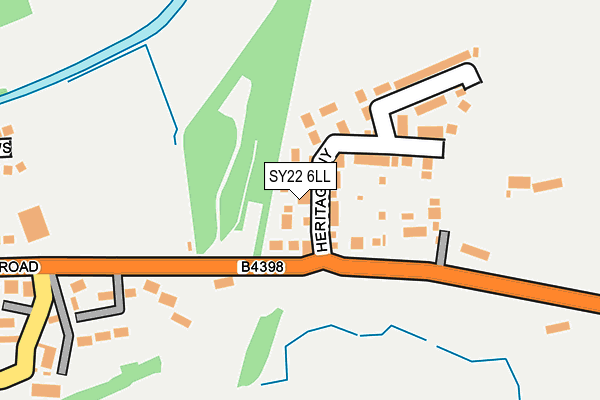 SY22 6LL map - OS OpenMap – Local (Ordnance Survey)