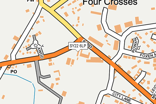 SY22 6LP map - OS OpenMap – Local (Ordnance Survey)