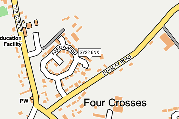 SY22 6NX map - OS OpenMap – Local (Ordnance Survey)