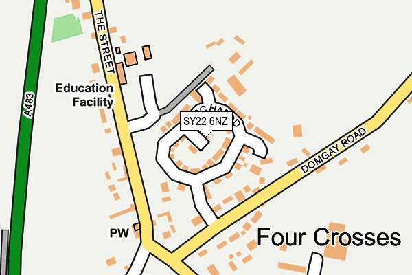 SY22 6NZ map - OS OpenMap – Local (Ordnance Survey)