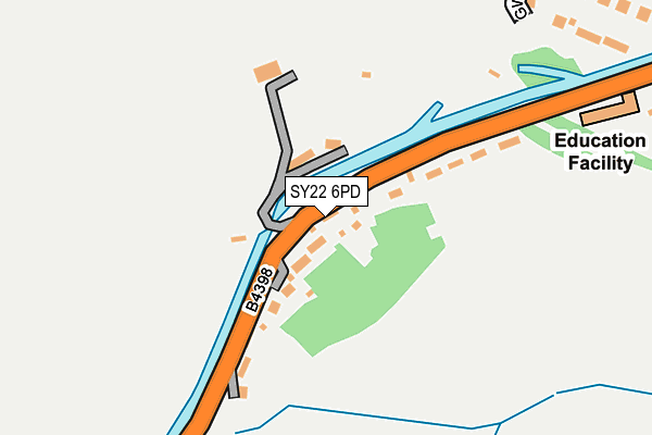 SY22 6PD map - OS OpenMap – Local (Ordnance Survey)