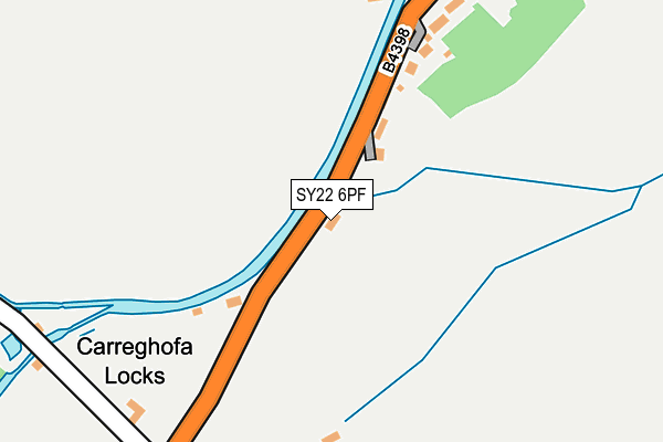 SY22 6PF map - OS OpenMap – Local (Ordnance Survey)