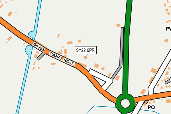 SY22 6PR map - OS OpenMap – Local (Ordnance Survey)