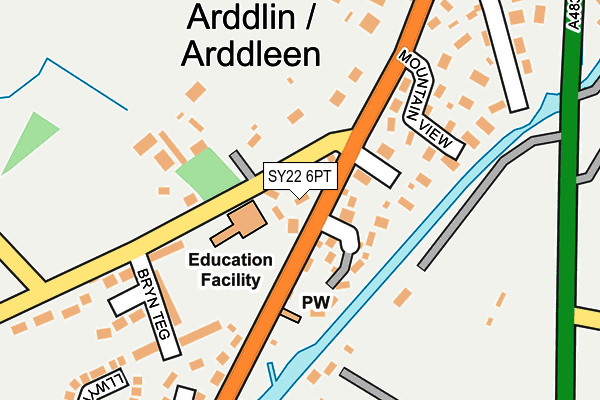 SY22 6PT map - OS OpenMap – Local (Ordnance Survey)