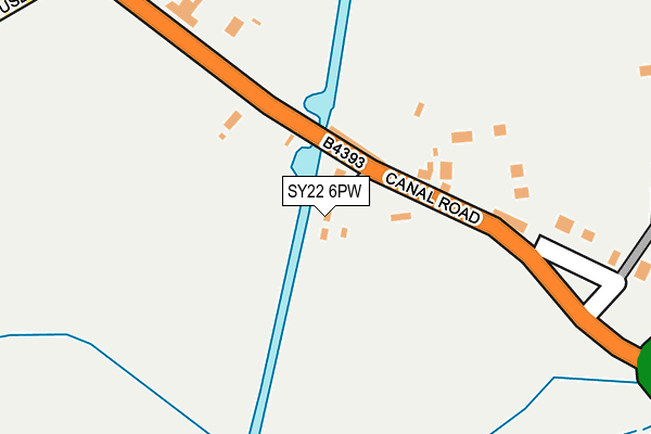 SY22 6PW map - OS OpenMap – Local (Ordnance Survey)