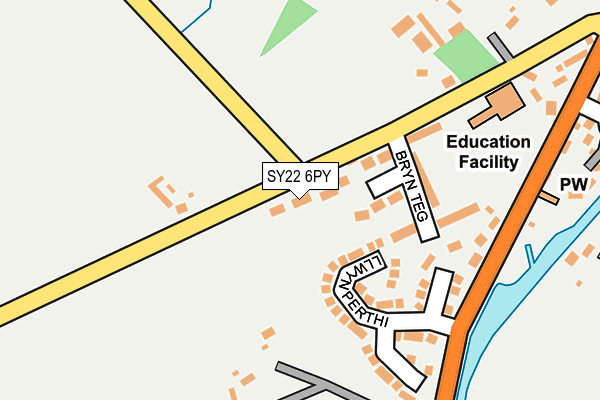 SY22 6PY map - OS OpenMap – Local (Ordnance Survey)