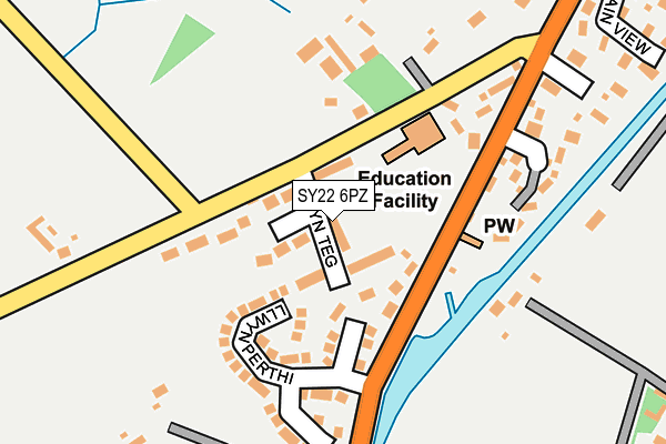 SY22 6PZ map - OS OpenMap – Local (Ordnance Survey)