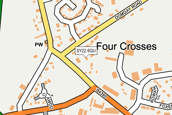 SY22 6QU map - OS OpenMap – Local (Ordnance Survey)